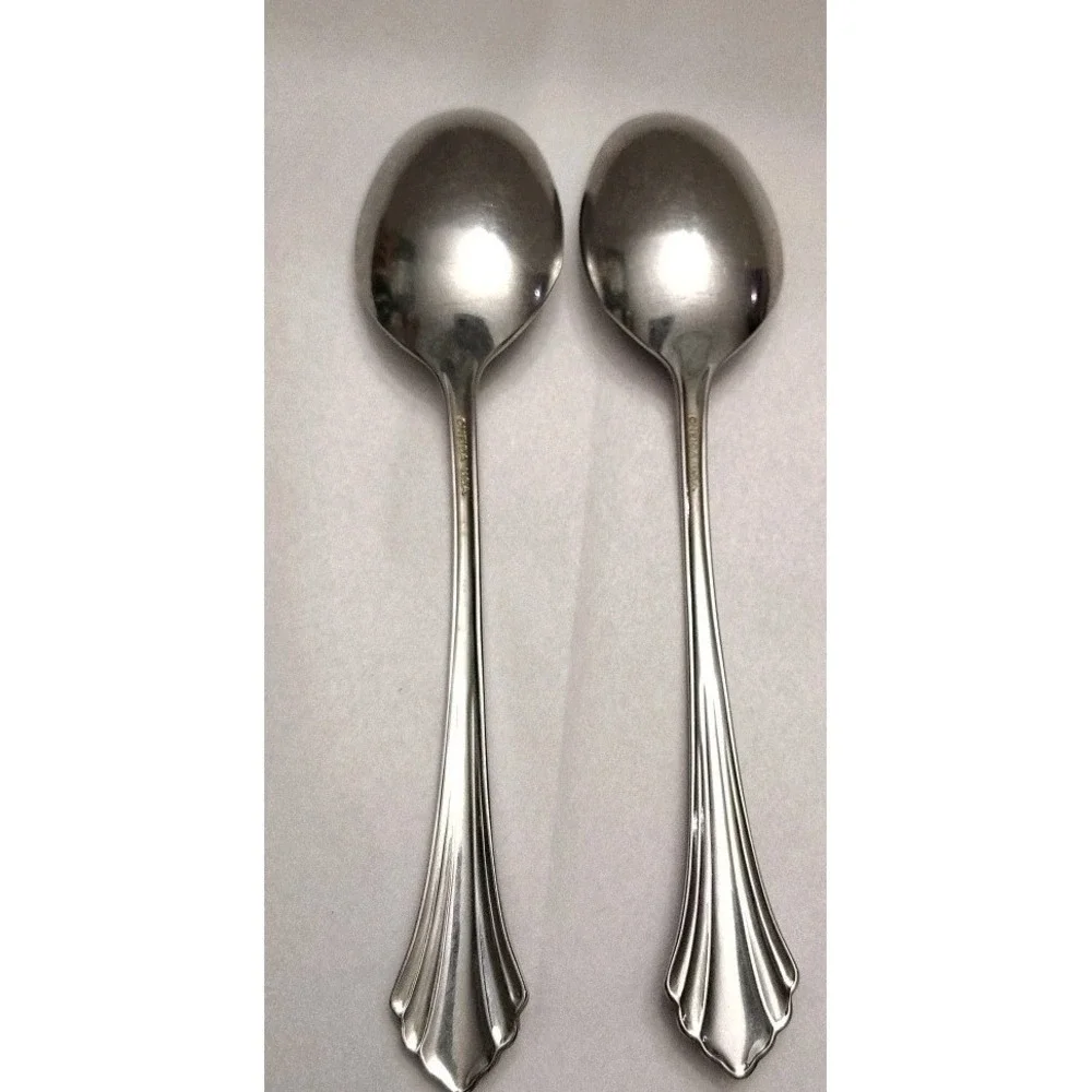 Oneida Bancroft Stainless Spoons Lot Of 2
